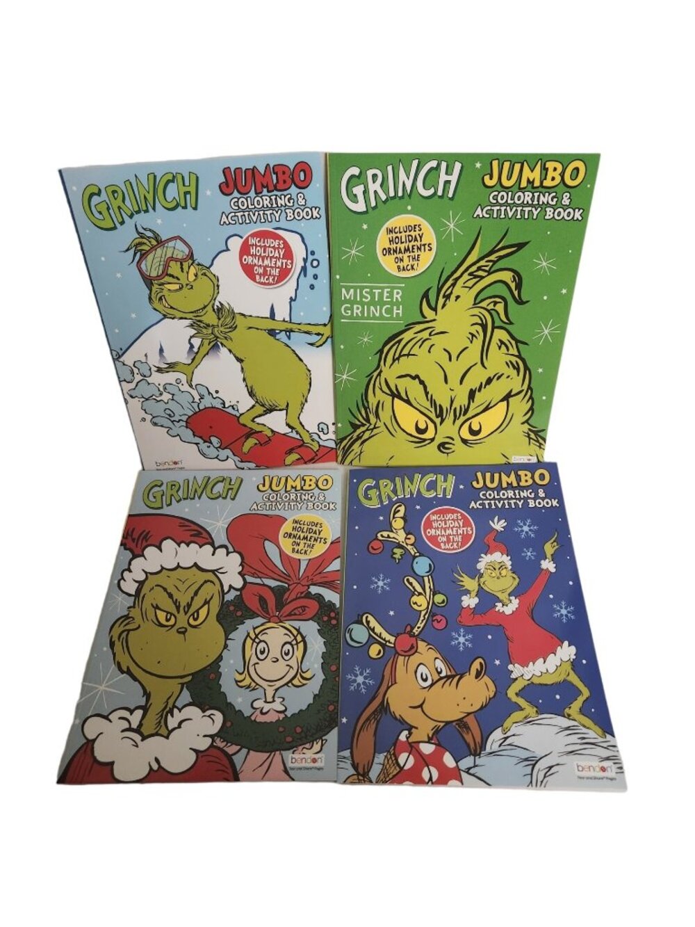 Grinch Christmas Holiday Jumbo Coloring and Activity Books Set of 4 Books